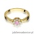Pierścionek W072 Różowy Topaz 0,13ct żółte złoto
