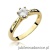 Pierścionek W074 Biały Szafir 0,60ct żółte złoto