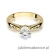 Pierścionek W074 Biały Szafir 0,60ct żółte złoto