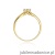 Pierścionek W074 Biały Szafir 0,60ct żółte złoto