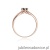 Pierścionek W074 Czarny Diament 0,50ct różowe złoto