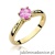 Pierścionek W074 Różowy Topaz 0,60ct żółte złoto