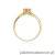 Pierścionek W074 Różowy Topaz 0,60ct żółte złoto