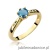 Pierścionek W074 Topaz London Blue 0,50ct żółte złoto