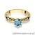 Pierścionek W074 Topaz London Blue 0,50ct żółte złoto
