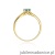 Pierścionek W074 Topaz London Blue 0,50ct żółte złoto