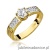 Pierścionek W075 Biały Szafir 0,60ct żółte złoto