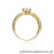 Pierścionek W075 Biały Szafir 0,60ct żółte złoto