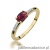 Pierścionek W077 Rodolit 0,50ct żółte złoto