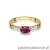 Pierścionek W077 Rodolit 0,50ct żółte złoto