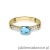 Pierścionek W077 Topaz 0,50ct żółte złoto