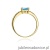 Pierścionek W077 Topaz 0,50ct żółte złoto