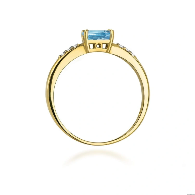 Pierścionek W077 Topaz 0,50ct żółte złoto