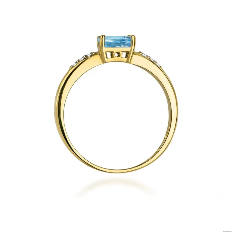 Pierścionek W077 Topaz 0,50ct żółte złoto