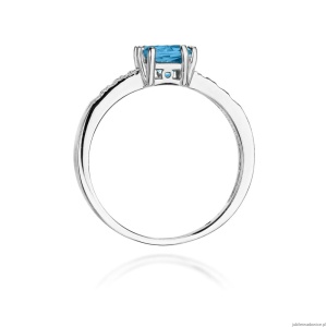 Pierścionek W079 Topaz 1,10ct białe złoto