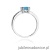 Pierścionek W079 Topaz 1,10ct białe złoto