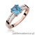Pierścionek W079 Topaz 1,10ct różowe złoto