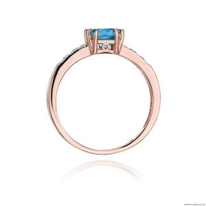 Pierścionek W079 Topaz 1,10ct różowe złoto