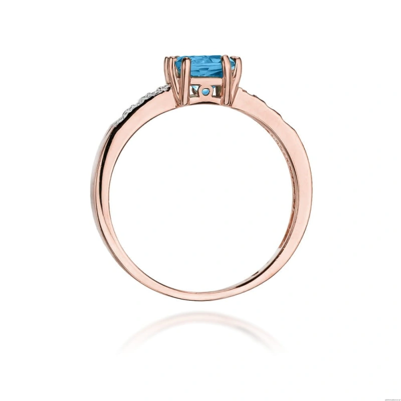 Pierścionek W079 Topaz 1,10ct różowe złoto
