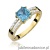 Pierścionek W079 Topaz 1,10ct żółte złoto