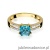 Pierścionek W079 Topaz 1,10ct żółte złoto
