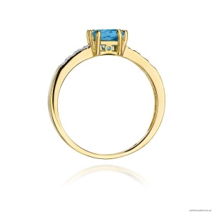 Pierścionek W079 Topaz 1,10ct żółte złoto