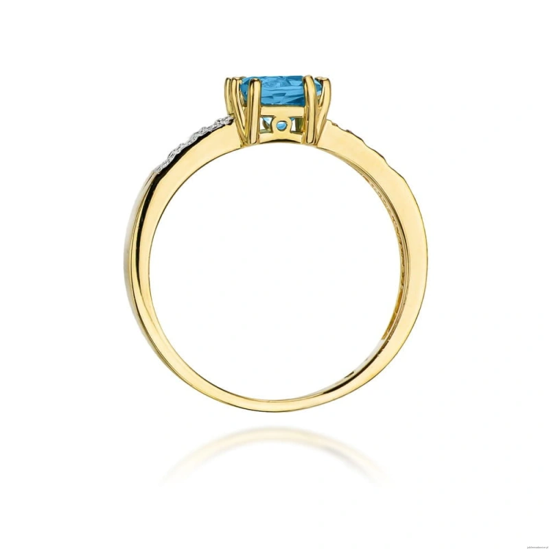 Pierścionek W079 Topaz 1,10ct żółte złoto