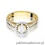 Pierścionek W087 Biały Szafir 0,60ct żółte złoto