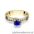 Pierścionek W106 Szafir 0,50ct żółte złoto