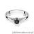 Pierścionek W133 Czarny Diament 0,20ct białe złoto
