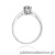 Pierścionek W133 Czarny Diament 0,20ct białe złoto