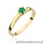 Pierścionek W222 Szmaragd 0,15ct żółte złoto