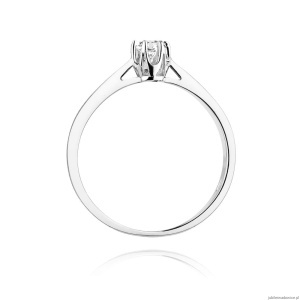 Pierścionek W295 Diament 0,15ct białe złoto