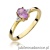 Pierścionek W301 Ametyst 0,40ct żółte złoto
