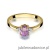 Pierścionek W301 Ametyst 0,40ct żółte złoto