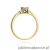 Pierścionek W301 Ametyst 0,40ct żółte złoto