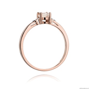 Pierścionek W301 Morganit 0,40ct różowe złoto