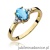 Pierścionek W308 Topaz 0,90ct żółte złoto
