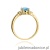 Pierścionek W308 Topaz 0,90ct żółte złoto