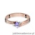 Pierścionek W346 Tanzanit 0,15ct różowe złoto
