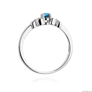Pierścionek W414 Topaz 0,15ct białe złoto