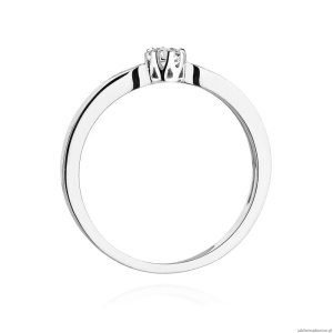 Pierścionek W450 Diament 0,08ct białe złoto