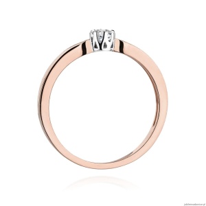 Pierścionek W450 Diament 0,08ct różowe złoto