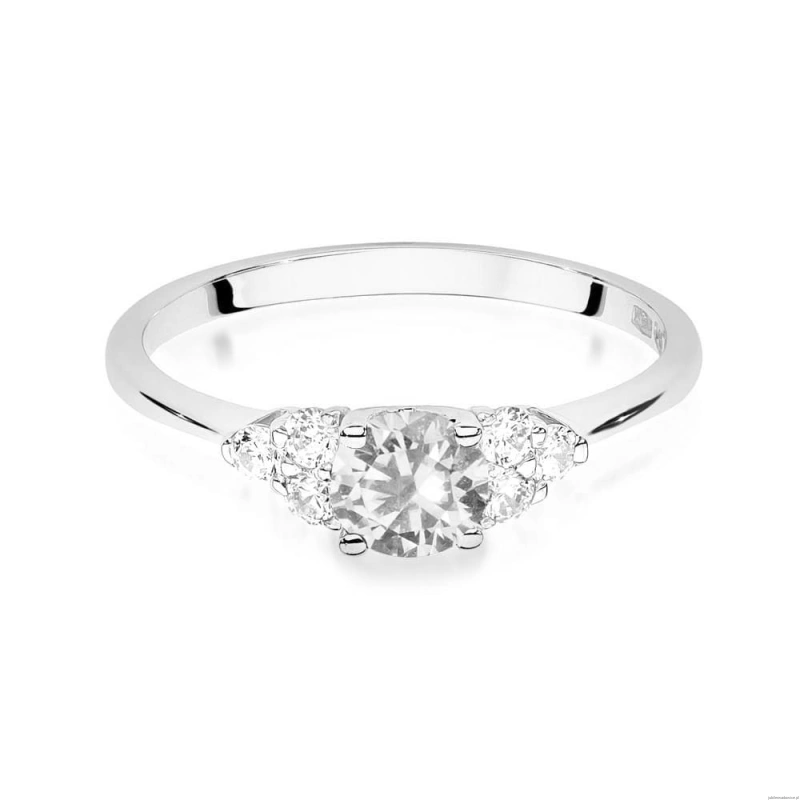 Pierścionek W451 Biały Szafir 0,60ct białe złoto
