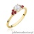 Pierścionek W451 Biały Szafir 0,60ct żółte złoto