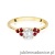 Pierścionek W451 Biały Szafir 0,60ct żółte złoto