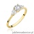 Pierścionek W451 Biały Szafir 0,60ct żółte złoto