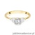 Pierścionek W451 Biały Szafir 0,60ct żółte złoto