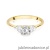 Pierścionek W451 Biały Szafir 0,60ct żółte złoto