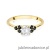 Pierścionek W451 Biały Szafir 0,60ct żółte złoto